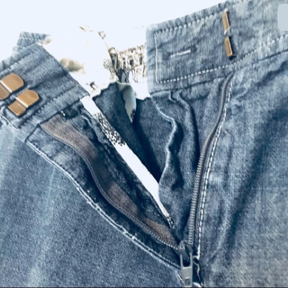 J JILL 100% Cotton Denim Wide Leg Jeans. Size 8 - Picture 4 of 10